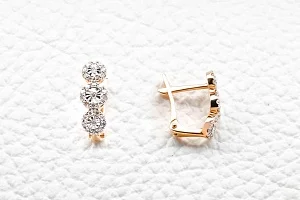 Серьги из красного золота с 62 бриллиантами