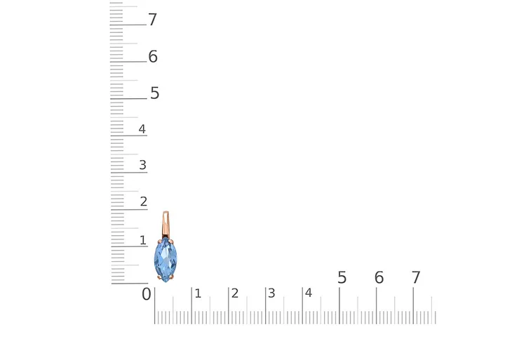 Подвеска из красного золота с топазом swiss
