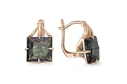 Серьги из красного золота с 2 александритами