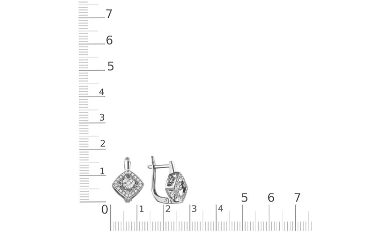 Серьги из белого золота с 42 бриллиантами