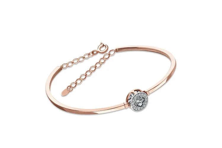 Браслет из красного золота с 17 бриллиантами