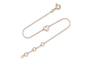 Браслет Сердце из красного золота с перламутром