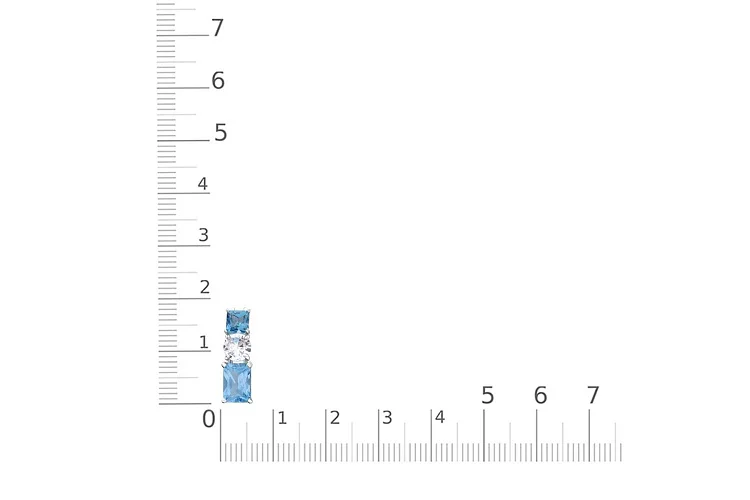 Подвеска из белого золота с 2 топазами swiss и фианитом