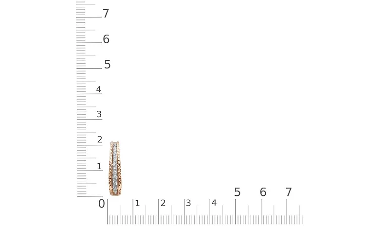 Подвеска Дорожка из красного золота с 12 фианитами