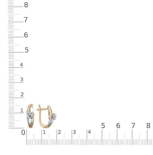 Серьги из красного золота с 2 сапфирами