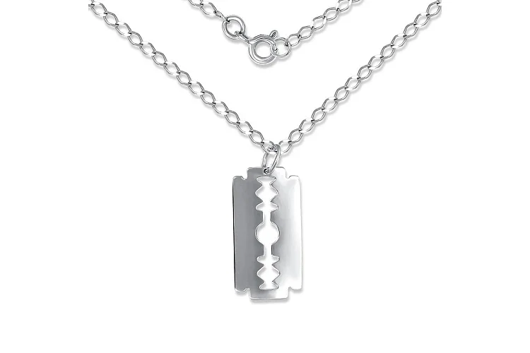 Колье Лезвие из белого золота без вставок