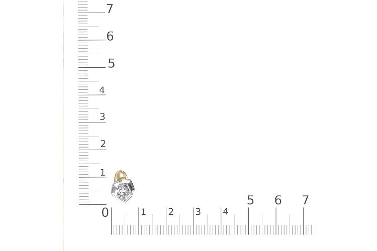 Подвеска Цветок из жёлтого золота с бриллиантом