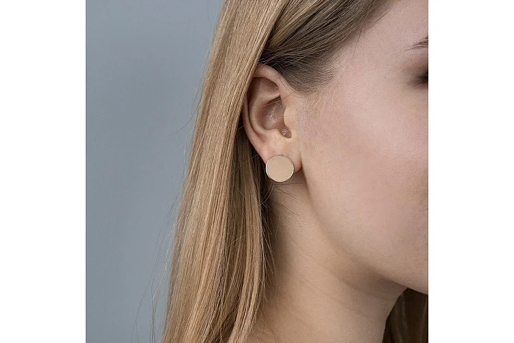 Серьги Круги из красного золота без вставок