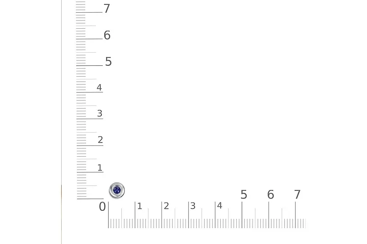 Подвеска Круг из белого золота с корундом