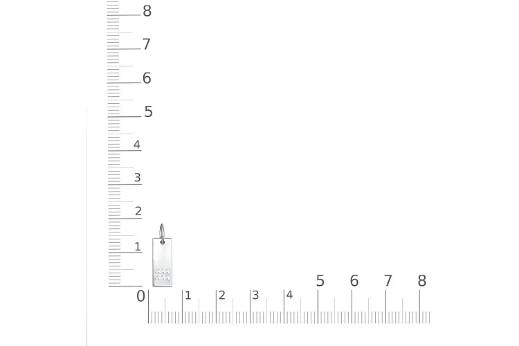 Подвеска Водолей из белого золота без вставок