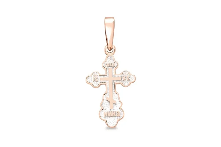 Крест из красного золота без вставок