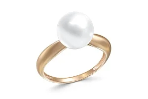 Кольцо из красного золота с жемчугом