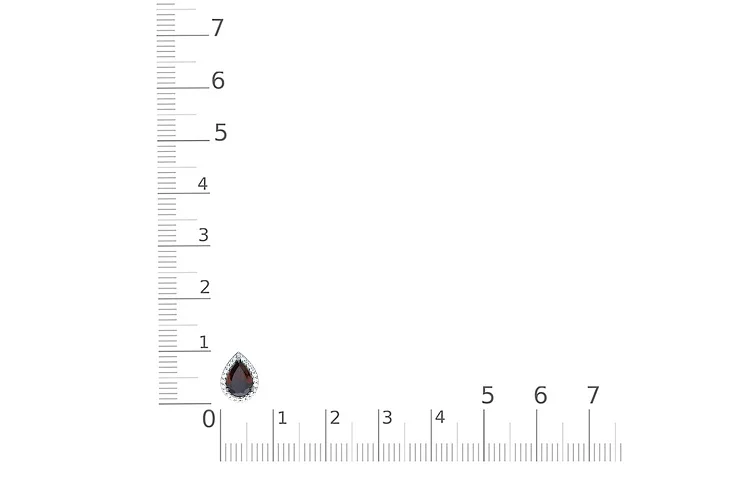 Подвеска из красного золота с гранатом и 23 фианитами