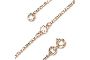 Браслет из красного золота с фианитом