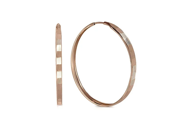 Серьги-конго из красного золота без вставок