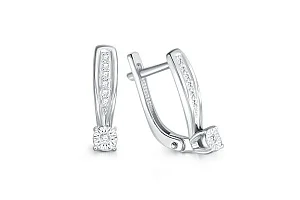 Серьги из белого золота с 14 бриллиантами