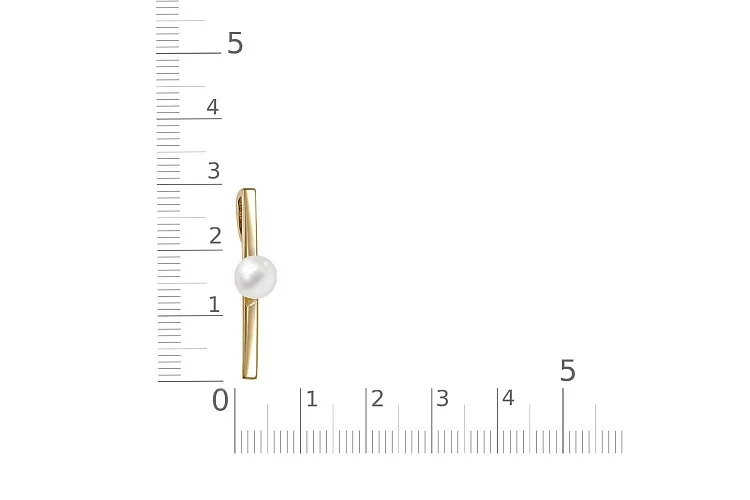 Подвеска из жёлтого золота с жемчугом
