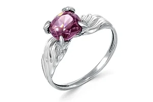 Кольцо из белого золота с ситаллом