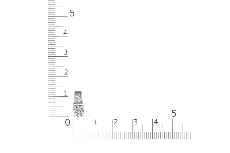 Подвеска из белого золота с 7 бриллиантами