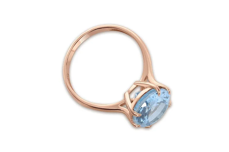 Кольцо из красного золота с топазом sky