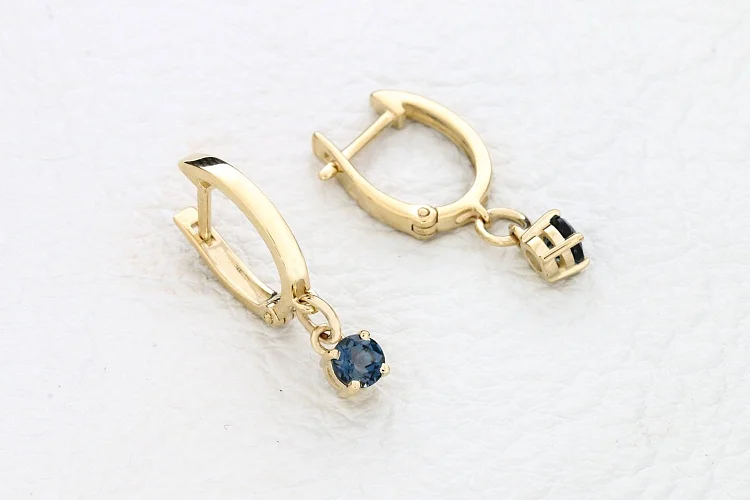 Серьги из жёлтого золота с 2 топазами лондон