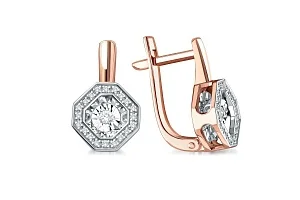 Серьги из красного золота с 42 бриллиантами