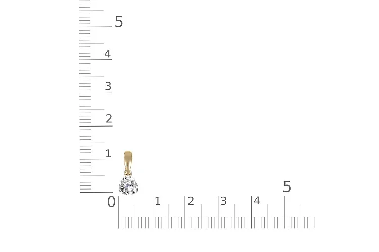 Подвеска из жёлтого золота с фианитом