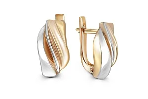 Серьги из жёлтого золота без вставок