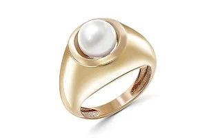 Кольцо из жёлтого золота с жемчугом