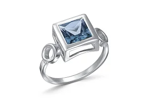 Кольцо из белого золота с топазом лондон