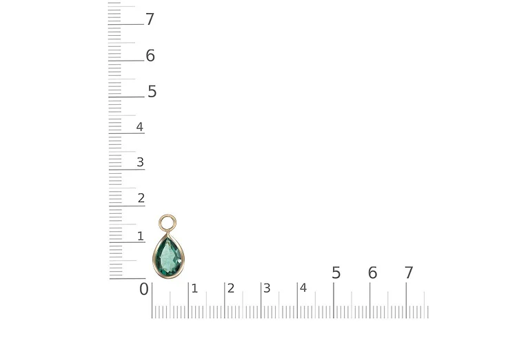 Подвеска серёг-трансформеров капля из жёлтого золота с кварцем