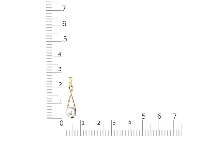 Подвеска из жёлтого золота с жемчугом