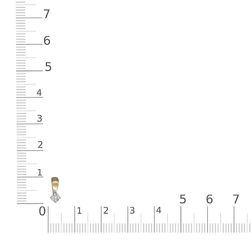 Подвеска из жёлтого золота с бриллиантом