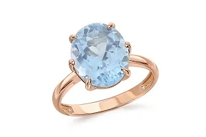 Кольцо из красного золота с топазом sky