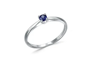 Кольцо из белого золота с сапфиром