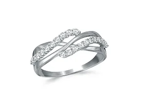 Кольцо из белого золота с 20 фианитами