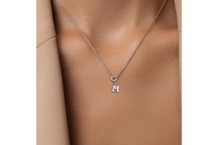 Подвеска Буква из белого золота без вставок