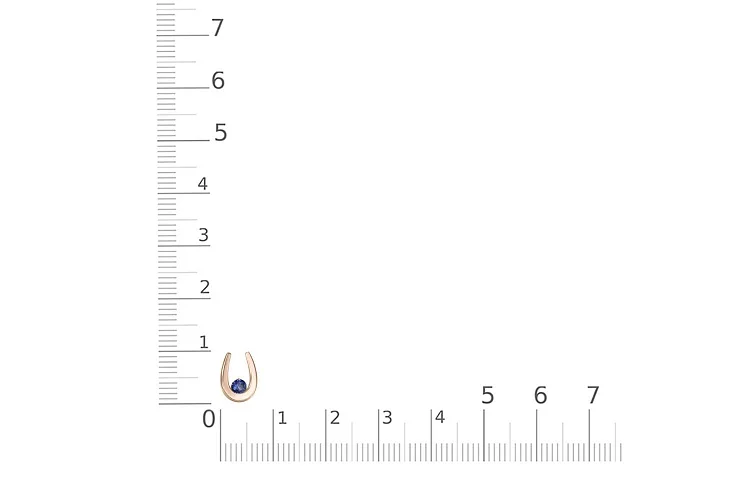 Подвеска из красного золота с сапфиром