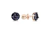Серьги-пусеты из красного золота с 10 сапфирами
