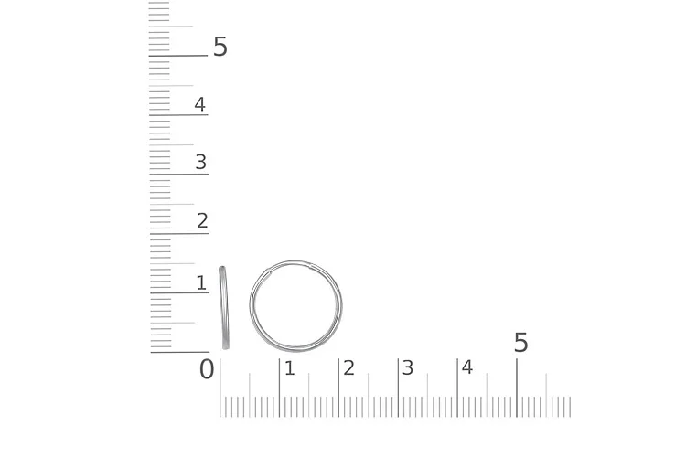 Серьги-конго из белого золота без вставок