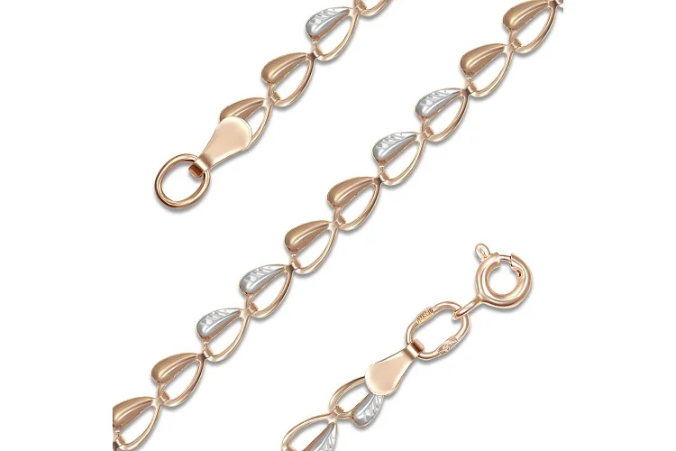 Браслет из красного золота без вставок