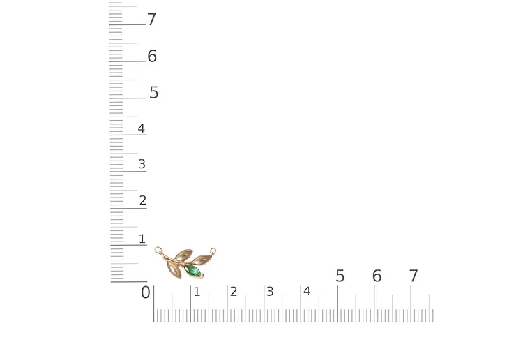 Колье Веточка из красного золота с фианитом
