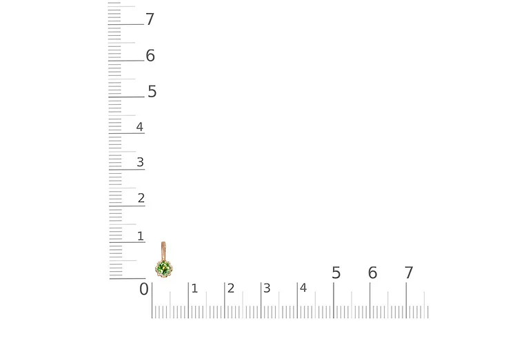 Подвеска из красного золота с хризолитом