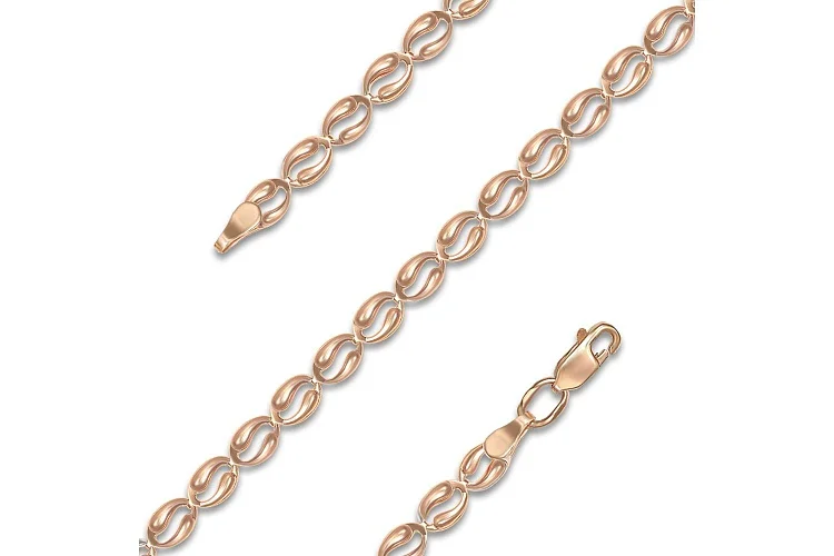 Браслет из красного золота без вставок