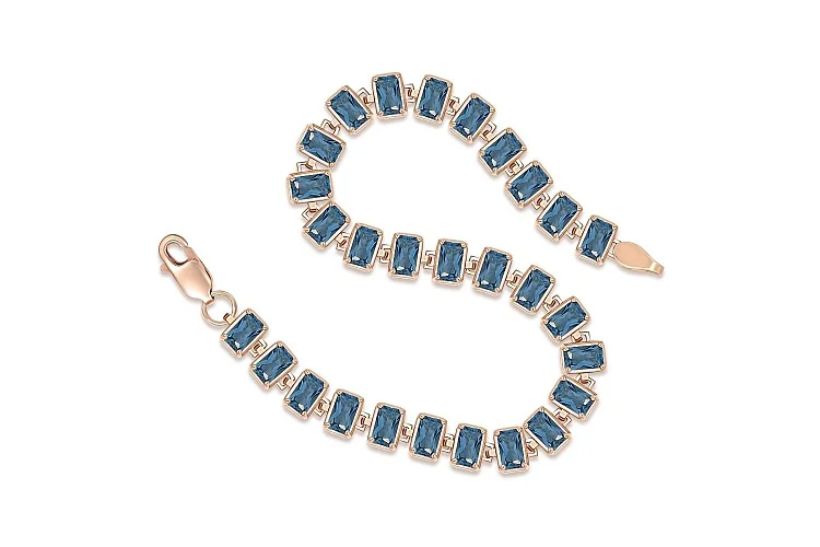 Браслет Дорожка из красного золота с 28 топазами лондон