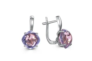 Серьги из белого золота с 2 наноситалами