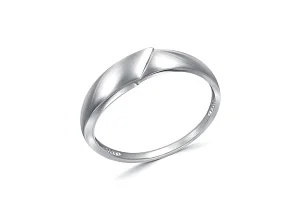 Кольцо из белого золота без вставок