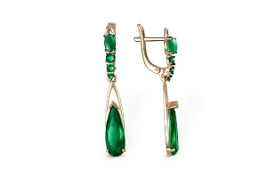 Серьги из красного золота с 10 агатами