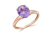 Кольцо из красного золота с аметистом