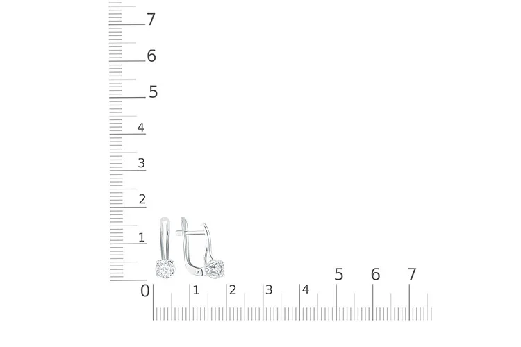 Серьги Малинки из белого золота с 18 бриллиантами